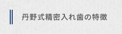 丹野式精密入れ歯の特徴